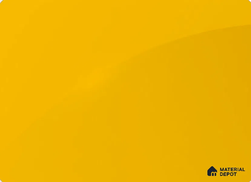 Yellow Solid Colors Look LM 26733 8 ft x 4 ft High Gloss Finish Decorative Laminate- 1 mm | Ideal For Living room, bedroom, and kitchen cabinets