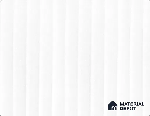 White Fluted Look LM 26697 8 ft x 4 ft Glossy Flute Finish Decorative Laminate- 1 mm | Ideal For Living room, bedroom, and kitchen cabinets