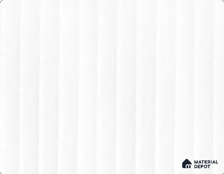 White Fluted Look LM 26697 8 ft x 4 ft Glossy Flute Finish Decorative Laminate- 1 mm | Ideal For Living room, bedroom, and kitchen cabinets