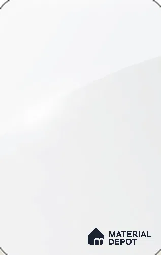 White Solid Colors Look LM 26745 8 ft x 4 ft High Gloss Finish Decorative Laminate- 1 mm | Ideal For Living room, bedroom, and kitchen cabinets