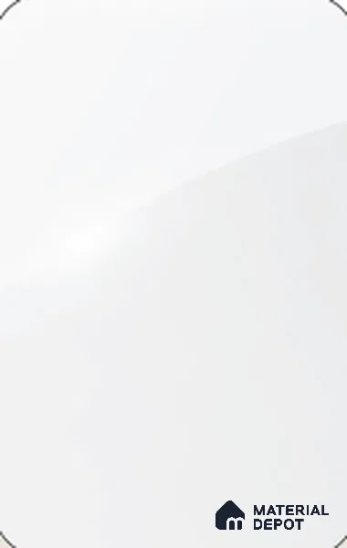 White Solid Colors Look LM 26745 8 ft x 4 ft High Gloss Finish Decorative Laminate- 1 mm | Ideal For Living room, bedroom, and kitchen cabinets