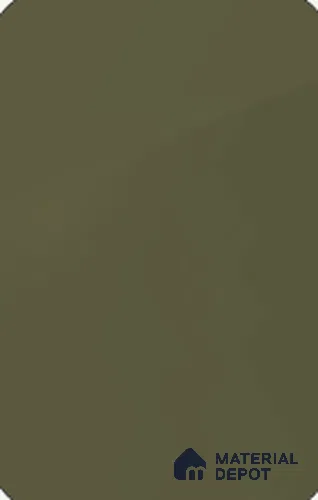 Army Green Solid Colors Look LM 26764 8 ft x 4 ft High Gloss Finish Decorative Laminate- 1 mm | Ideal For Living room, bedroom, and kitchen cabinets