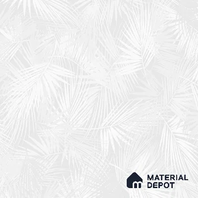 88532-1 | Pale Grey Tonal Palm PVC Floral Wallpaper - 5 Meter x 42 Inch, 57.41 Sq. Ft. (Min. 15% Wastage)