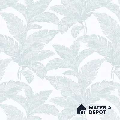 88534-4 | Blue Large Leaf PVC Floral Wallpaper - 5 Meter x 42 Inch, 57.41 Sq. Ft. (Min. 15% Wastage)