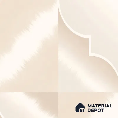 88541-1 | Blush Cream Scallop Panel PVC Patterned Wallpaper - 5 Meter x 42 Inch, 57.41 Sq. Ft. (Min. 15% Wastage)