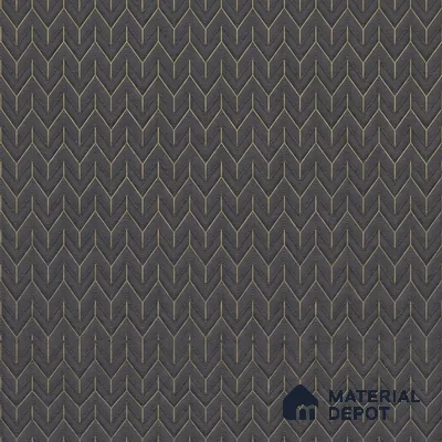 OR04-6 | Charcoal Grey Herringbone PVC Patterned Wallpaper - 5 Meter x 42 Inch, 57 Sq. Ft. (Min. 15% Wastage)