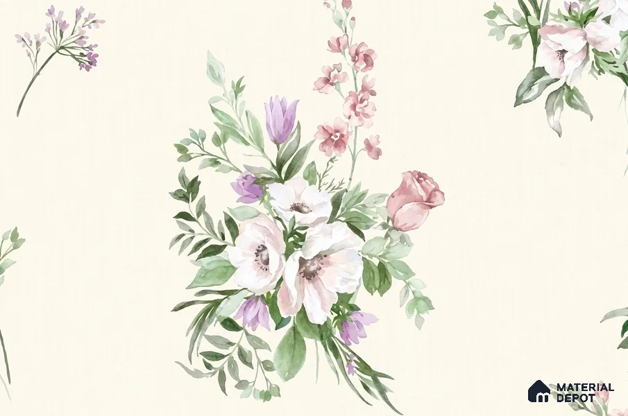81403-2 | 5 Meter x 42 Inch Florals Look Wallpaper - 57 Sq. Ft.