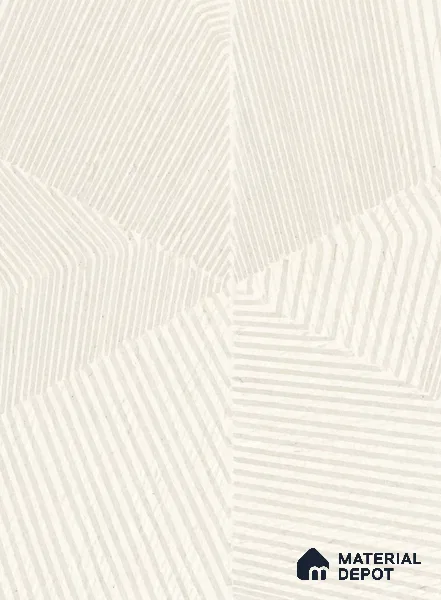 81413-1 | Cream Line Facet Texture Patterned Wallpaper - 5 Meter x 42 Inch, 57 Sq. Ft.