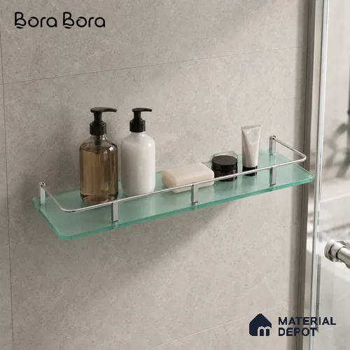 Glass Shelf 9005-GS 615 Swan 6x15 Chrome Finish SS 304 | 5 Years Warranty