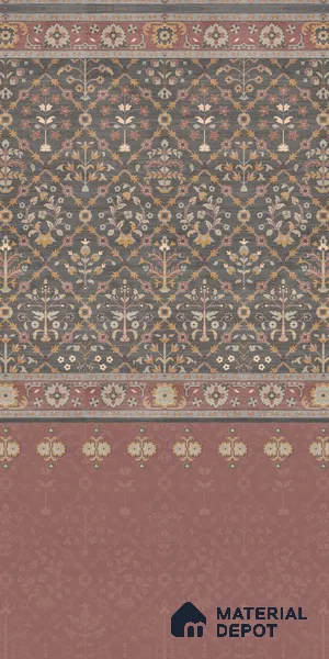 Vintage Rug LM 25884 8 ft x 4 ft Texture Finish Digital Laminate - 1 mm | Suitable for Bedroom, Feature Wall, Wardrobe