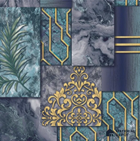 AA101005 | 9.5 Meter x 21 Inch PVC Patterned Look Wallpaper - 55 Sq. Ft. | Minimum 15% wastage during installation
