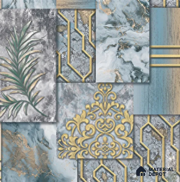 AA101003 | 9.5 Meter x 21 Inch PVC Patterned Look Wallpaper - 55 Sq. Ft. | Minimum 15% wastage during installation