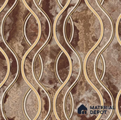 AA100906 | 9.5 Meter x 21 Inch PVC Patterned Look Wallpaper - 55 Sq. Ft. | Minimum 15% wastage during installation