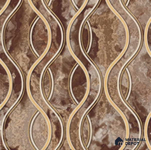 AA100906 | 9.5 Meter x 21 Inch PVC Patterned Look Wallpaper - 55 Sq. Ft. | Minimum 15% wastage during installation