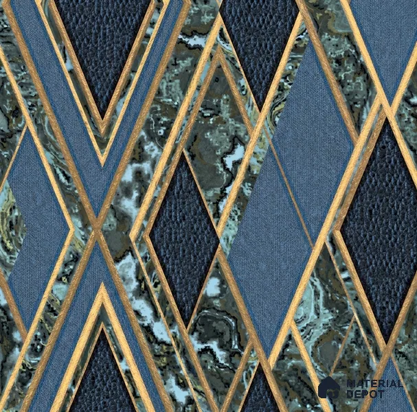 AA100108 | 9.5 Meter x 21 Inch PVC Geometric Look Wallpaper - 55 Sq. Ft. | Minimum 15% wastage during installation