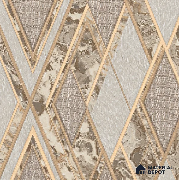 AA100103 | 9.5 Meter x 21 Inch PVC Geometric Look Wallpaper - 55 Sq. Ft. | Minimum 15% wastage during installation