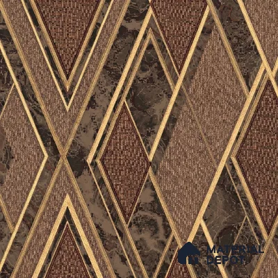 AA100105 | Copper Gold Diamond Trellis PVC Geometric Wallpaper - 9.5 Meter x 21 Inch, 55 Sq. Ft. (Min. 15% Wastage)