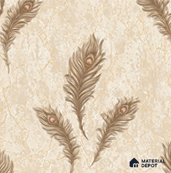 AA100704 | 9.5 Meter x 21 Inch PVC Florals Look Wallpaper - 55 Sq. Ft. | Minimum 15% wastage during installation