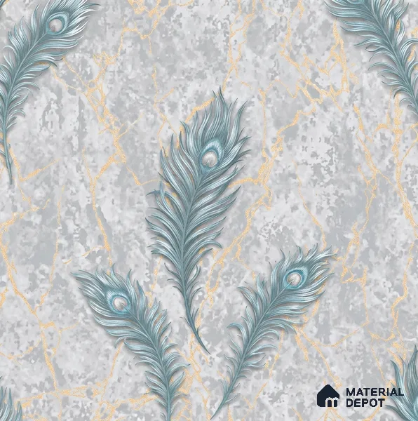 AA100703 | 9.5 Meter x 21 Inch PVC Florals Look Wallpaper - 55 Sq. Ft. | Minimum 15% wastage during installation
