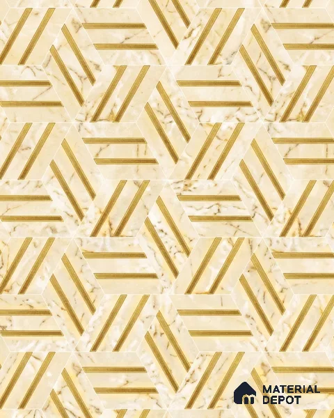 WK160-64 | 10 Meter x 21 Inches Geometric Look Wallpaper - 57.37 Sq. Ft. | Minimum 15% wastage during installation