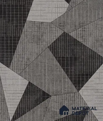 WK160-21 | Charcoal Grey Faceted Triangle Block Patterned Wallpaper - 10 Meter x 21 Inches, 57.37 Sq. Ft. (Min. 15% Wastage)