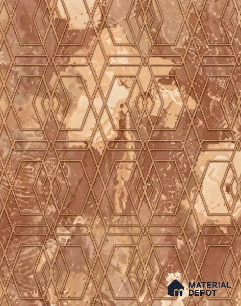 WK160-55 | 10 Meter x 21 Inches Geometric Look Wallpaper - 57.37 Sq. Ft. | Minimum 15% wastage during installation