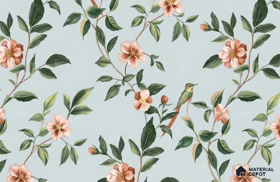88655-2 | 5 Meter x 42 Inches Florals Look Wallpaper - 57 Sq. Ft. | Minimum 15% wastage during installation