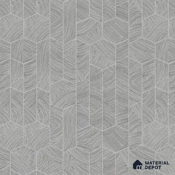 M4-1 | Warm Grey Leaf Herringbone Texture Patterned Wallpaper - 10 Meter x 21 Inches, 57.37 Sq. Ft. (Min. 15% Wastage)