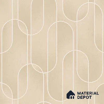 M9-3 | Warm Beige Ribbon Loop Patterned Wallpaper - 10 Meter x 21 Inches, 57.37 Sq. Ft. (Min. 15% Wastage)
