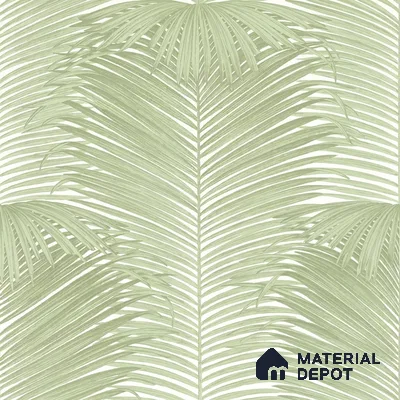 M13-1 | Green Fan Palm Textured Wallpaper - 10 Meter x 21 Inches, 57.37 Sq. Ft. (Min. 15% Wastage)