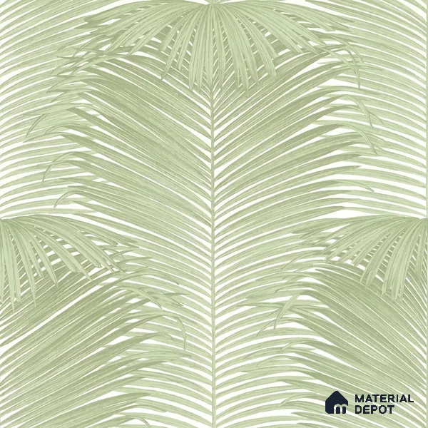 M13-1 | Green Fan Palm Textured Wallpaper - 10 Meter x 21 Inches, 57.37 Sq. Ft. (Min. 15% Wastage)