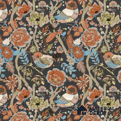 8014 | 10 Meter x 21 Inches Chinoserie Look Wallpaper - 57.41 Sq. Ft.