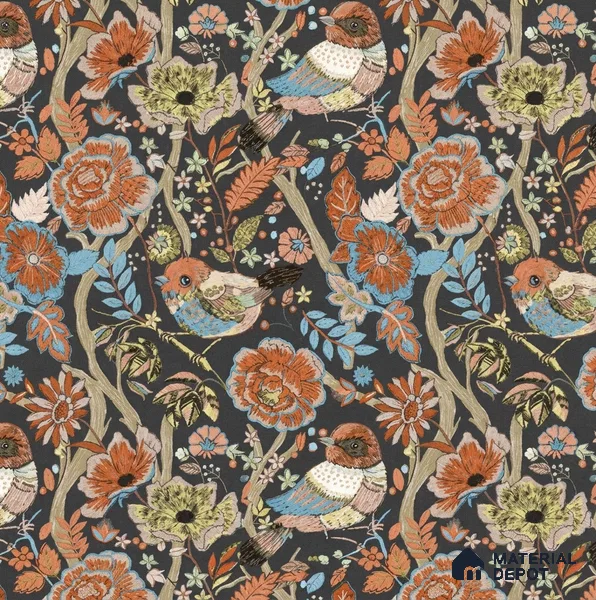 8014 | 10 Meter x 21 Inches Chinoserie Look Wallpaper - 57.41 Sq. Ft.