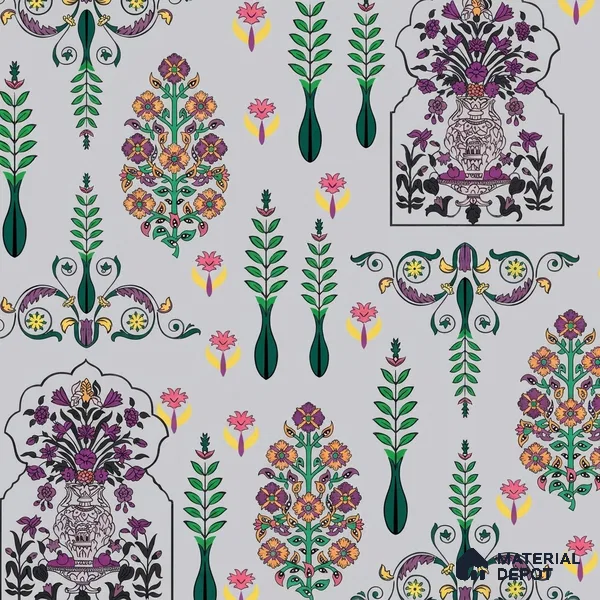8019 | 10 Meter x 21 Inches Indian Look Wallpaper - 57.41 Sq. Ft.