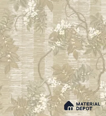 13319 | Sand Striped Wisteria Vine Floral Wallpaper - 10 Meter x 21 Inch, 57 Sq. Ft.