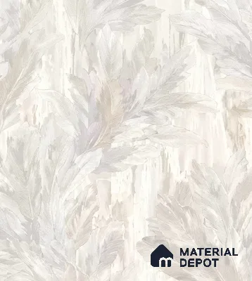 13344 | White Painterly Plumes Floral Wallpaper - 10 Meter x 21 Inch, 57 Sq. Ft.