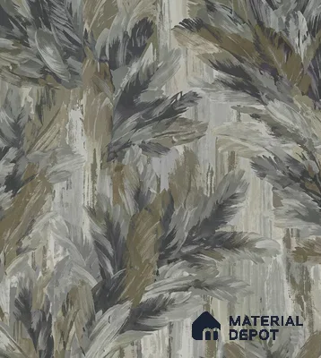 13349 | Charcoal Painterly Plumes Floral Wallpaper - 10 Meter x 21 Inch, 57 Sq. Ft.