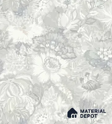 13358 | White Ghost Peony Floral Wallpaper - 10 Meter x 21 Inch, 57 Sq. Ft.