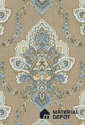 10335-4 | Brown Baroque Medallion Floral Wallpaper - 5 Meter x 42 Inches, 57 Sq. Ft.