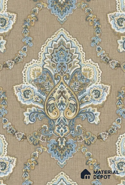 10335-4 | Brown Baroque Medallion Floral Wallpaper - 5 Meter x 42 Inches, 57 Sq. Ft.