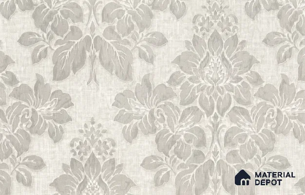 10333-1 | Grey Damask Floral Wallpaper - 5 Meter x 42 Inches, 57 Sq. Ft.