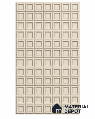 Classic Square Coffered Wall 8 ft x 4 ft CNC Made HDHMR - 17 mm