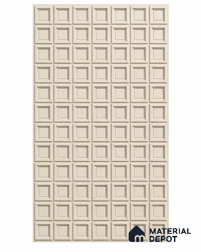 Classic Square Coffered Wall 8 ft x 4 ft CNC Made HDHMR - 17 mm