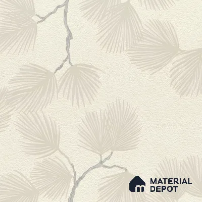 6836-1 | Cream Pine Branch Floral Wallpaper - 5 Meter x 42 Inches, 57.41 Sq. Ft.
