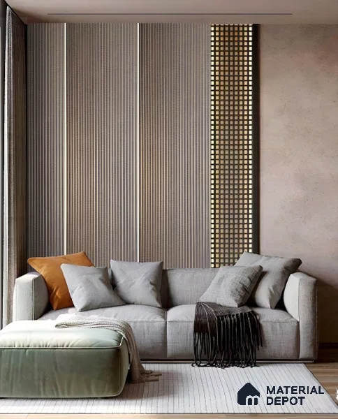 PN 07632 Carbon Series Decorative Wall Louvers/Panels | 8 ft x 2 ft - 4 mm