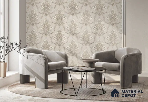 10334-3 | 5 Meter x 42 Inches Fabric Look Wallpaper - 57 Sq. Ft.