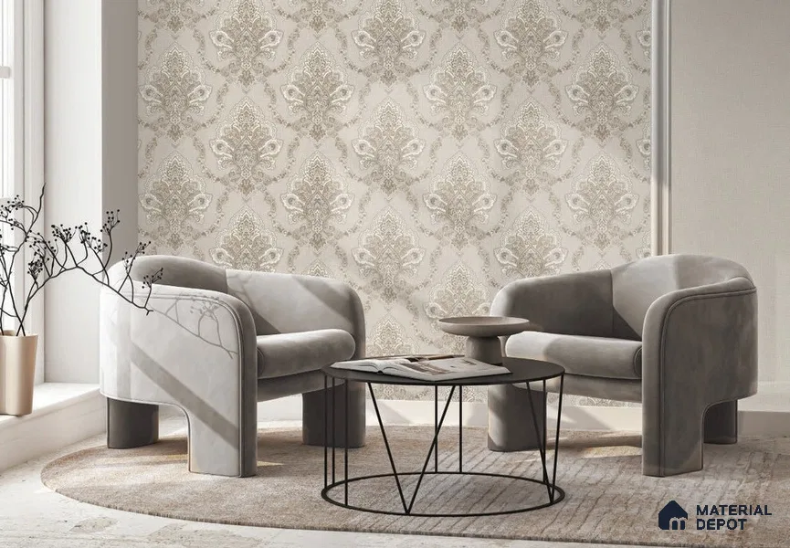10334-3 | 5 Meter x 42 Inches Fabric Look Wallpaper - 57 Sq. Ft.