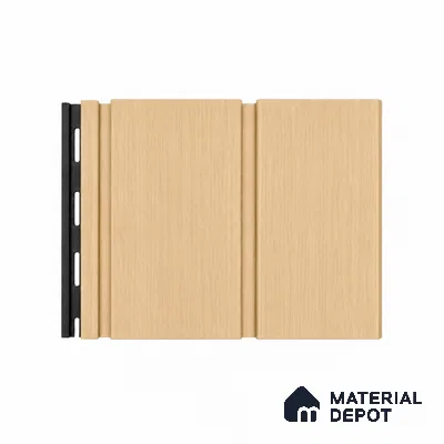 Maple Wood 10 ft x 1 ft (3060x340 mm) Duo Design Interior & Exterior Wall & Ceiling Panel - 12 mm | Suitable for Balcony, Facade & Open Area | Width is Subjected to 5% Variation