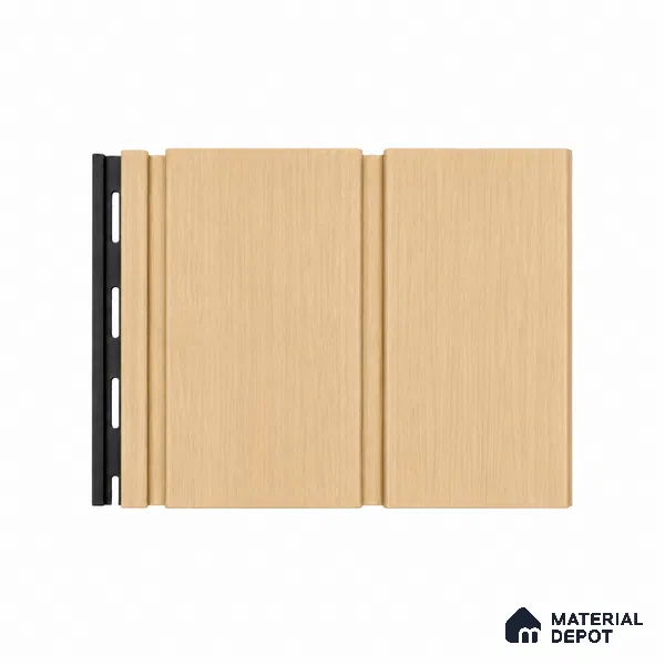 Maple Wood 10 ft x 1 ft (3060x340 mm) Duo Design Interior & Exterior Wall & Ceiling Panel - 12 mm | Suitable for Balcony, Facade & Open Area | Width is Subjected to 5% Variation