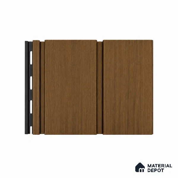 Golden Oak 10 ft x 1 ft (3060x340 mm) Duo Design Interior & Exterior Wall & Ceiling Panel - 12 mm | Suitable for Balcony, Facade & Open Area | Width is Subjected to 5% Variation